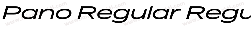 Pano Regular Regular字体转换